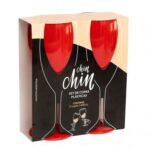 CAJA X 2 COPAS DE VINO/AGUA, S/Imp