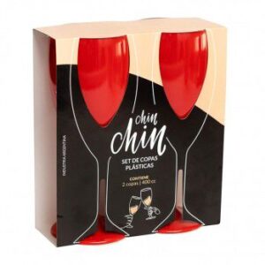 CAJA X 2 COPAS DE VINO/AGUA, S/Imp