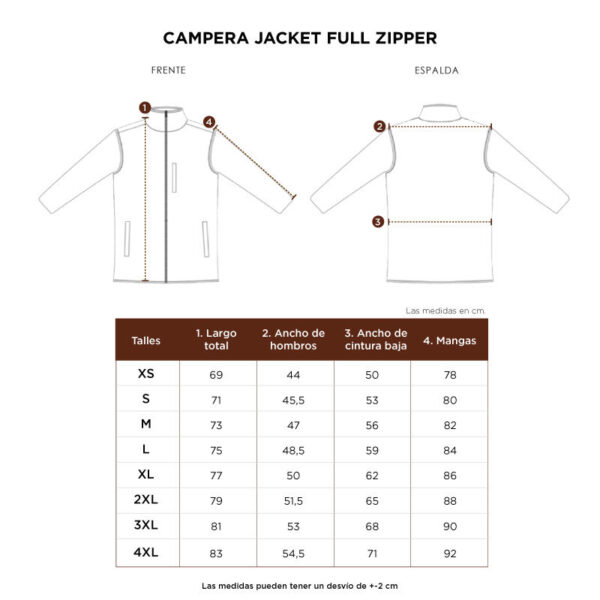 Campera Jacket Full Zipper Cardon - Imagen 9