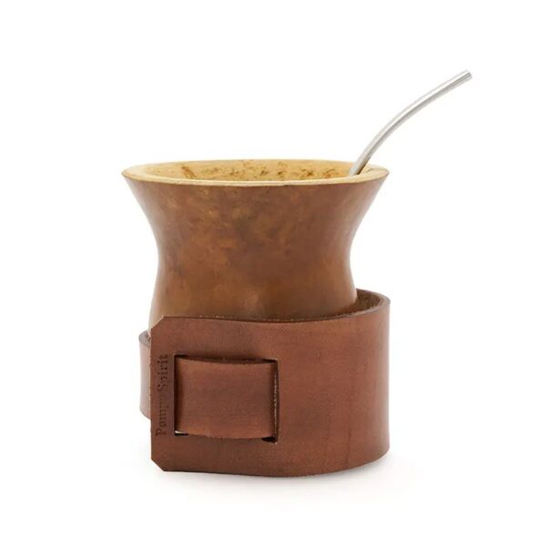 Mate Alazan ( calabaza + cinturon de cuero) - Imagen 8