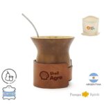 Mate Alazan ( calabaza + cinturon de cuero)