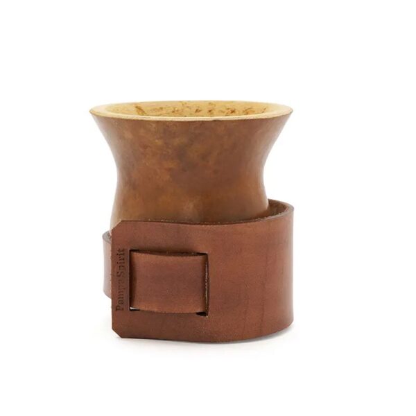 Mate Alazan ( calabaza + cinturon de cuero) - Imagen 5