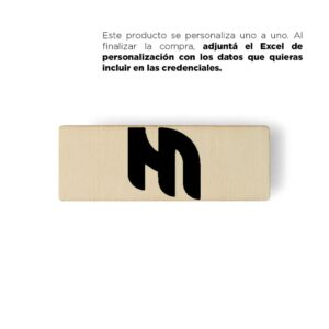 Name tag Wood Chico
