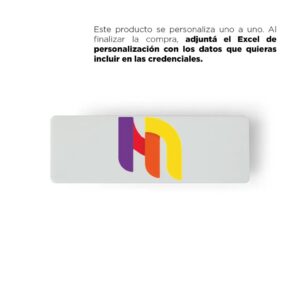 Name Tag Alloy Blanco Chico
