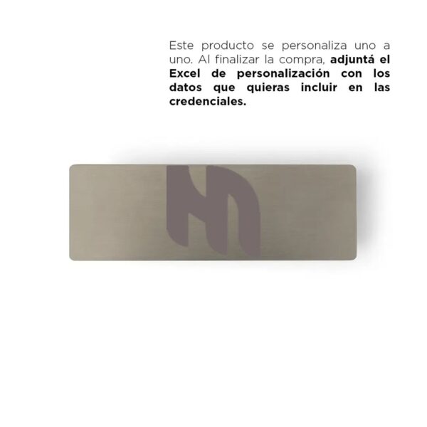 Name tag  Inox Chico - Imagen 10